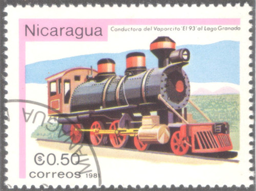 stamp locomotive Nicaragua