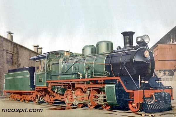 locomotive No.38 Nicaragua Henschel factory photo 1954 nicatrenes dot com