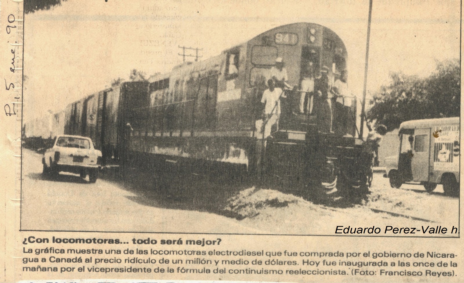 Locomotive Num. 5 newspaper photo when new