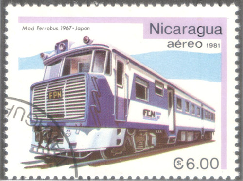 stamp japan autocarril Nicaragua