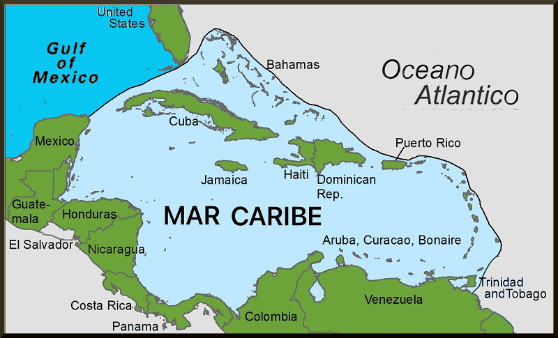 Map Caribbean Sea