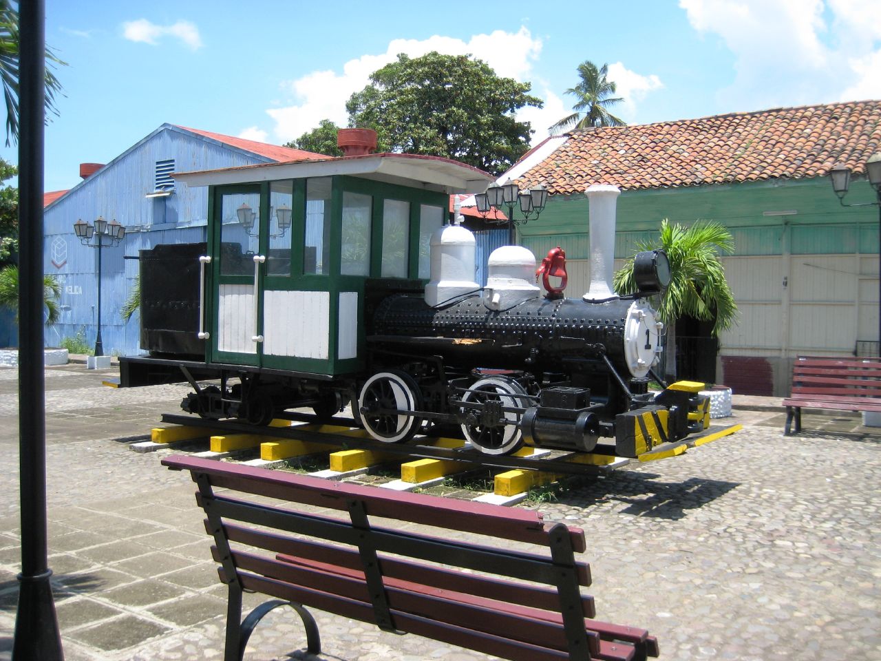 locomotive No.1 Corinto pier, Nicaragua Railroad