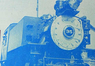 Locomotive No. 35 from 1953 calander Nicaragua nicatrenes