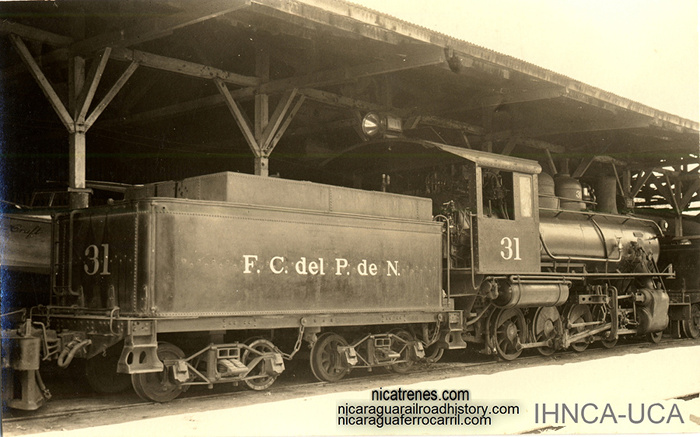 F.delP.deN. locomotora vapor #31, Nicaragua