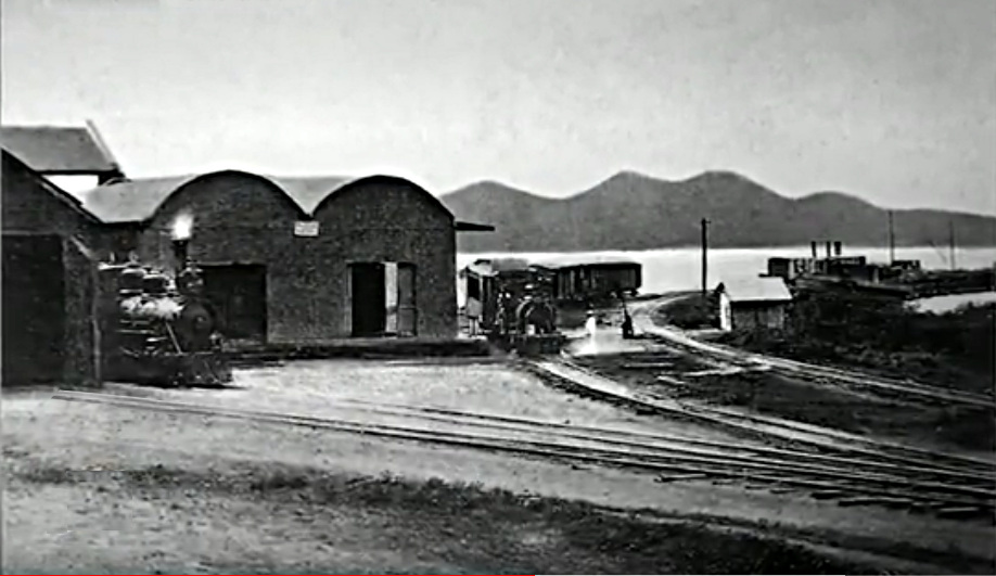 Managua, Nicaragua pier with locomotives