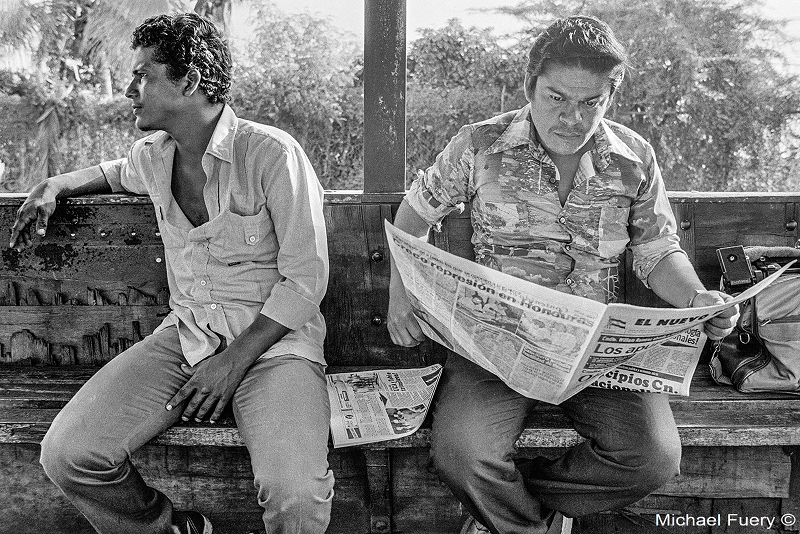 passengers on train Managua to Leon Nicaragua by Michael Fuery